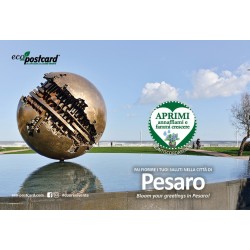 Eco-Postcard Turistica di Pesaro - Sfera Grande di Arnaldo Pomodoro