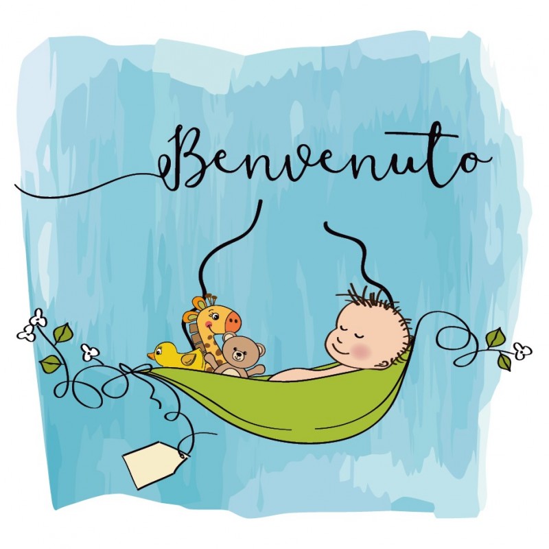 Eco-Woody - Regalo nascita bambino - Cubo con semi di Campanella Rampicante