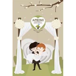 Eco-Postcard per annunciare o celebrare il tuo matrimonio - Viola del pensiero