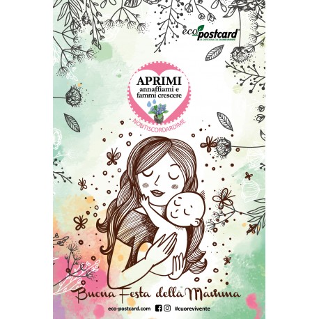 Eco-Postcard di Auguri per la Festa della Mamma - Nontiscordardime
