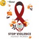 Eco-Postcard Stop violenza sulle donne_Stop violence against women - Papavero