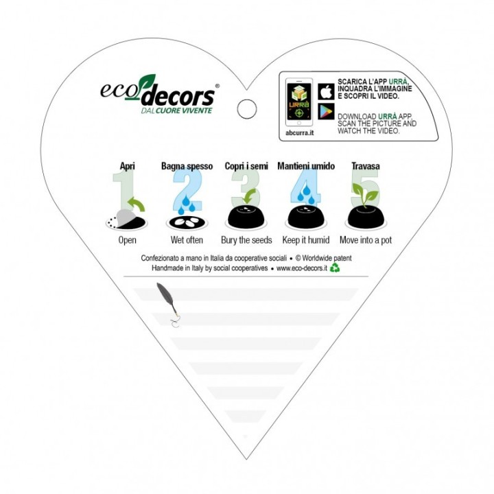 Cuore Eco-Decors Arcobaleno ad Acquerello Ipomea LGBT