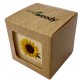 Eco-Woody cubo di legno con semi di Girasole