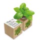 Eco-Woody - Cubo di legno 100% ecologico e sostenibile con semi di Basilico