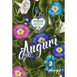 Eco-Postcard cartolina Auguri Viventi con pianta di Campanella