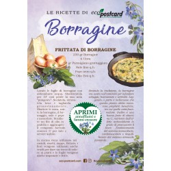 Eco-Postcard con Ricetta Frittata di Borragine