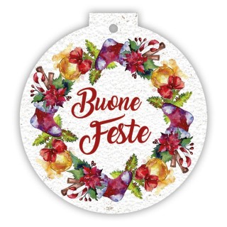 ECOCARD addobbo natalizio in carta piantabile con semi FIORI MISTI