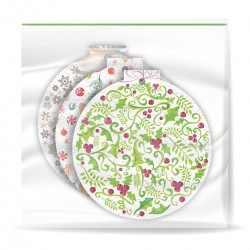 Eco-Card Kit palline natalizie piantabili 3 soggetti texture - fiori misti