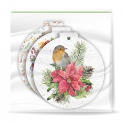 Eco-Card Kit palline natalizie piantabili Eco-Card 3 soggetti classici - fiori misti