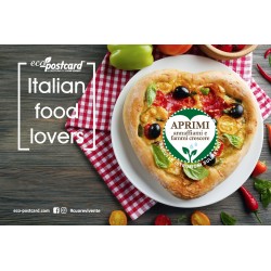 Eco-Postcard cartolina Italian Food Lovers pizza | Fronte
