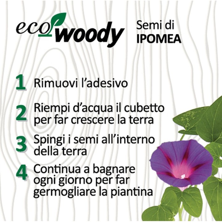 Eco-Woody Natalizio - Cubo di legno 100% ecologico con semi di Tagete