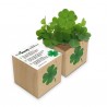Eco-Woody - Cubo ecologico con semi di Quadrifoglio