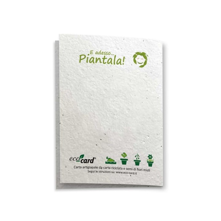 ECO-CARD Biglietto Auguri Naturali in carta piantabile con SEMI MISTI