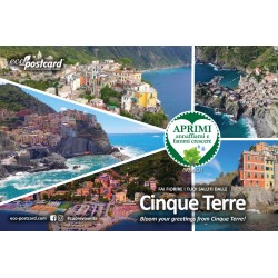 Eco-Postcard cartolina souvenir Cinque Terre