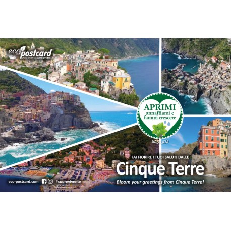 Eco-Postcard cartolina souvenir Cinque Terre