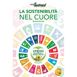 Eco-Postcard LA SOSTENIBILITÀ NEL CUORE Agenda ONU 2030  OSS SDG con Realtà Aumentata