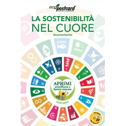 Eco-Postcard LA SOSTENIBILITÀ NEL CUORE Agenda ONU 2030  OSS SDG con Realtà Aumentata