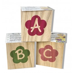 Eco-Woody Lettere Iniziali Cubo di legno con semi piante mellifere amiche delle api