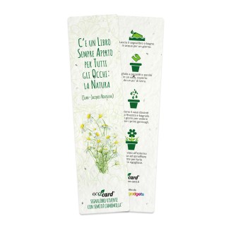 ECO-CARD segnalibro che germoglia piantabile MARGHERITA (5,5x21 cm)
