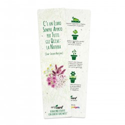 ECO-CARD segnalibro piantabile serie Evergreen con semi di FIORI MISTI 5x21 cm