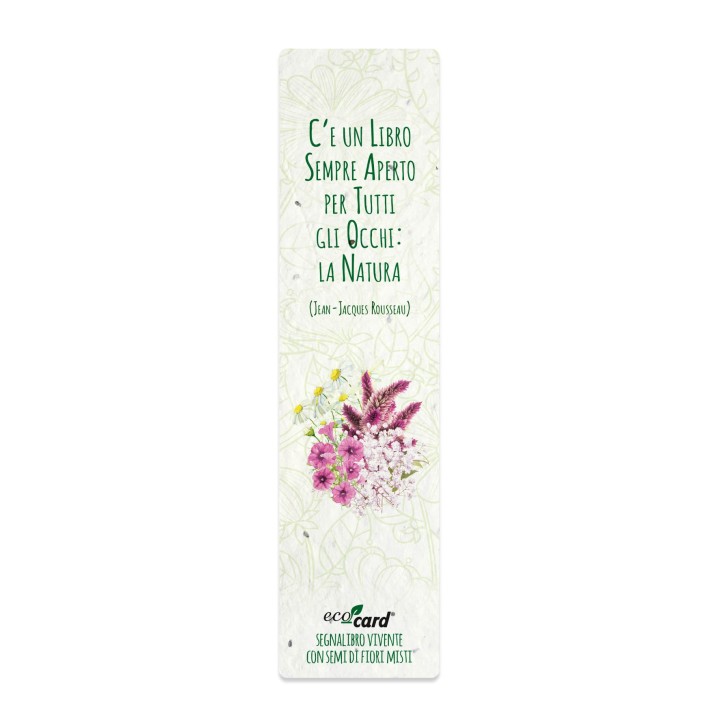 ECO-CARD segnalibro che germoglia piantabile con semi di FIORI MISTI