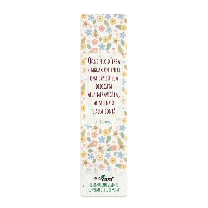 ECO-CARD segnalibro che germoglia piantabile con semi di FIORI MISTI