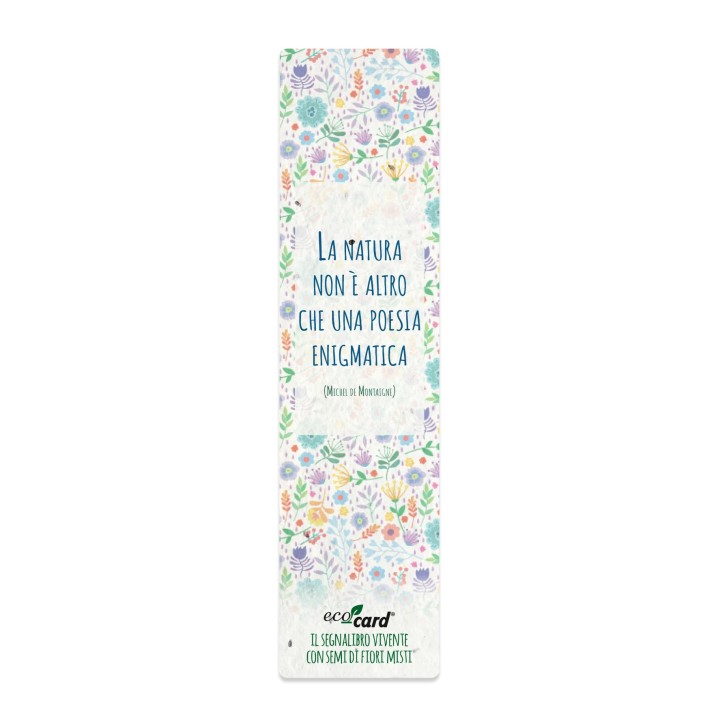 ECO-CARD segnalibro che germoglia piantabile con semi di FIORI MISTI