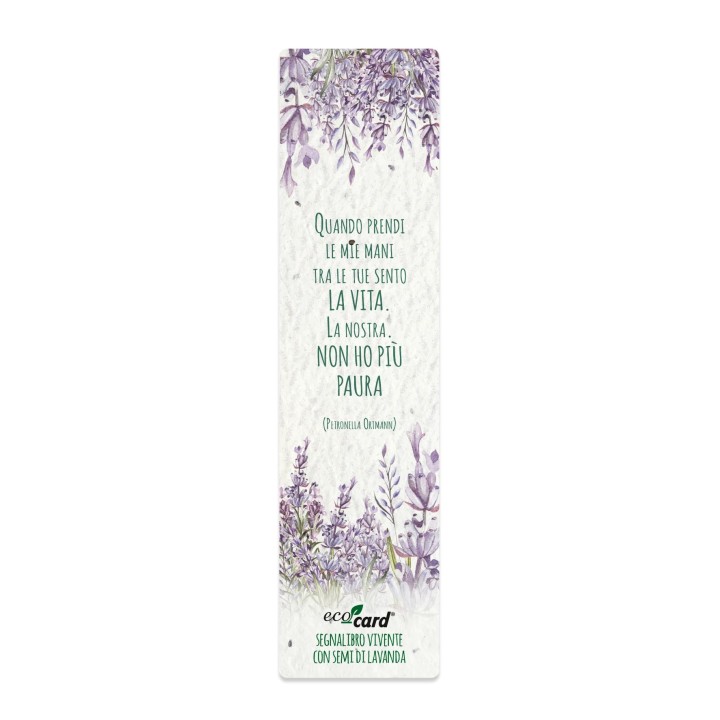 ECO-CARD segnalibro che germoglia piantabile con semi di Lavanda