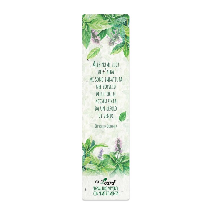ECO-CARD segnalibro che germoglia piantabile con semi di Menta