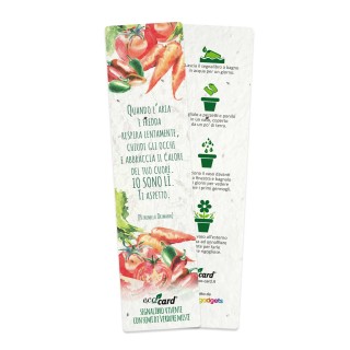 ECO-CARD segnalibro che germoglia piantabile con semi di Verdure Miste