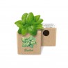 Eco-Woody - Cubo ecologico serie ERBE AROMATICHE con semi di Basilico