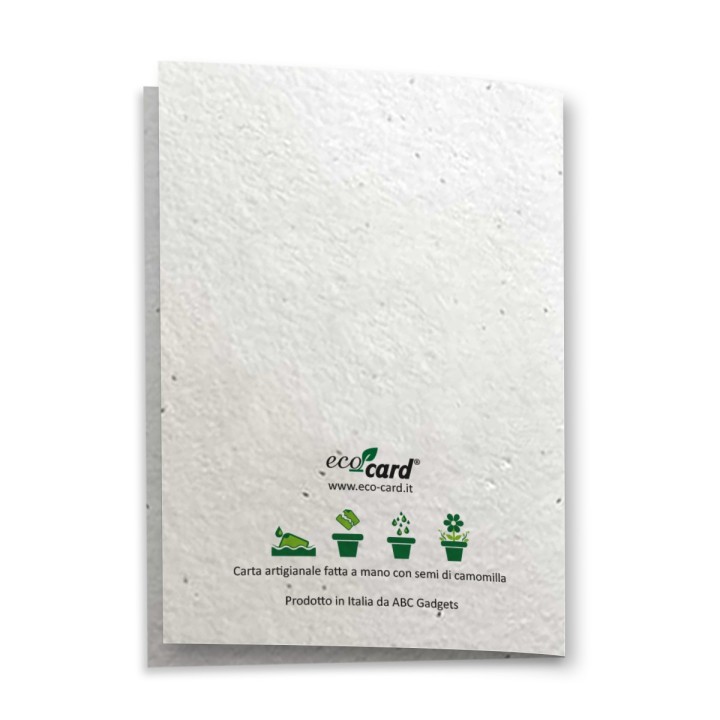 ECO-CARD Biglietto Congratulazioni in carta piantabile con CAMOMILLA