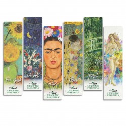 ECO-CARD 6 segnalibri piantabile assortiti serie artistiche con semi di fiori misti
