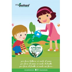 Eco-Postcard cartolina ecologica con filastrocca per bambini