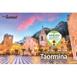 Eco-Postcard cartolina souvenir Taormina