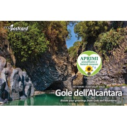 Eco-Postcard cartolina souvenir gole dell'Alcantara