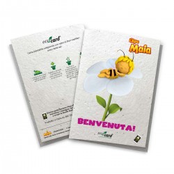 Eco-Card Biglietto piantabile animato Ape Maia Benvenuta