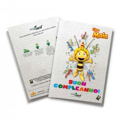Eco-Card Biglietto piantabile animato Ape Maia Buon Compleanno