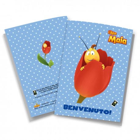 Biglietto di auguri di nascita per bambino con Willy amico dell’Ape Maia e video in realtà aumentata, contiene Eco-Card a forma 
