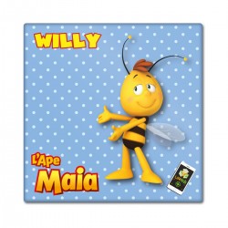 Calamita con Willy amico dell’Ape Maia che si anima con un cartone animato in realtà aumentata