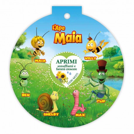 Eco-Decors pallina da cui nascono fiori con video personaggi de L'Ape Maia in realtà aumentata