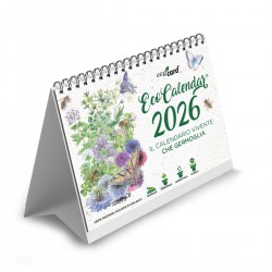 Eco-Calendar 2026 calendario ecologico da tavolo in carta semi che germoglia