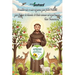 EcoPostcard San Francesco – “Frate Vento e l’Aria” | Cartolina piantabile con canto AR