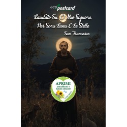 EcoPostcard San Francesco – “Sora Luna e le Stelle” | Cartolina piantabile con canto AR
