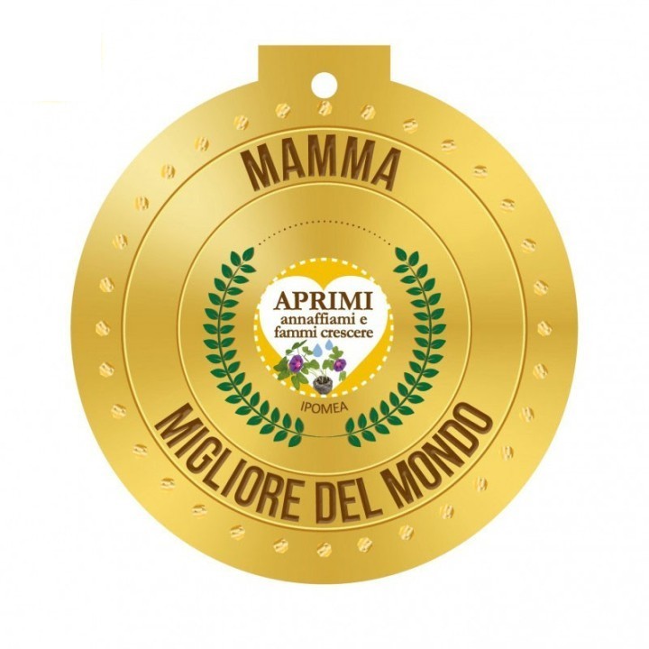Eco-Decors Medaglia ecologica vivente “Mamma migliore del mondo” (Ipomea)