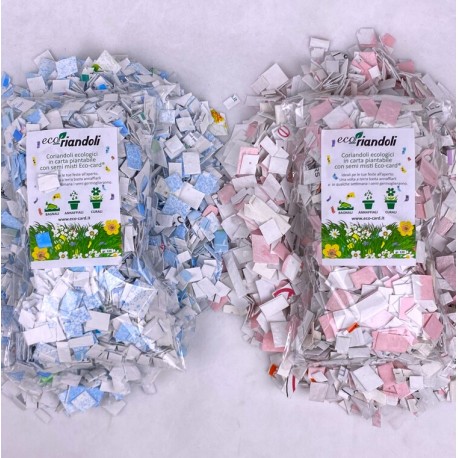 ECORIANDOLI COLORATI, coriandoli  ecologici in carta piantabile con semi di fiori misti