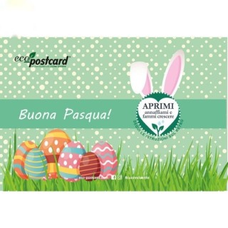 Eco-Postcard Auguri Pasqua Cartoon