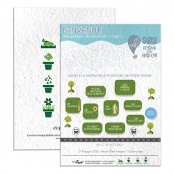 Eco-Card Foglio A4 Piantabile Con Semi Personalizzato Fronte e Retro