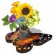Eco-Decors Farfalla Illustrata – Decorazione piantabile con semi di fiori per api e farfalle