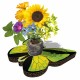 Eco-Decors Farfalla Illustrata – Decorazione piantabile con semi di fiori per api e farfalle